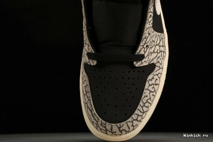 Black 1 Jordan Cement OG Retro Low 0724